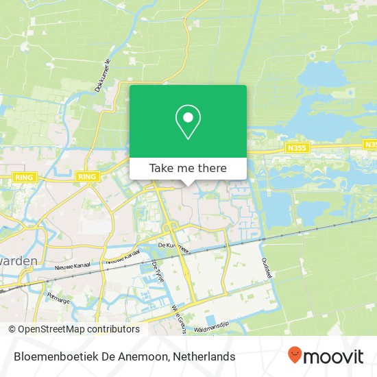 Bloemenboetiek De Anemoon kaart