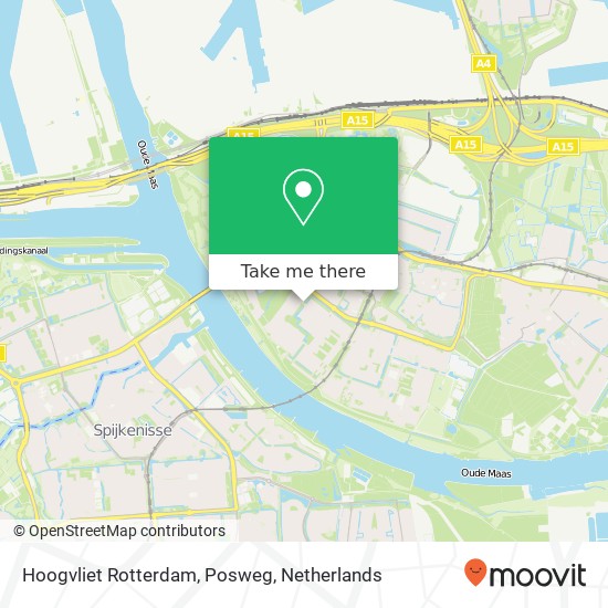 Hoogvliet Rotterdam, Posweg kaart