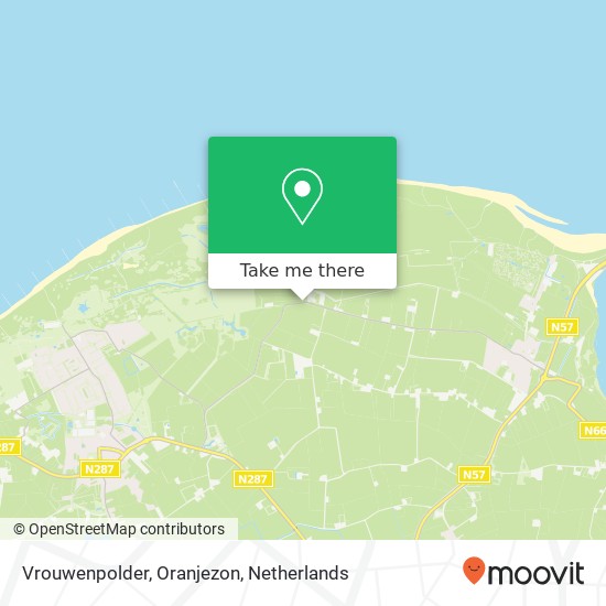 Vrouwenpolder, Oranjezon kaart