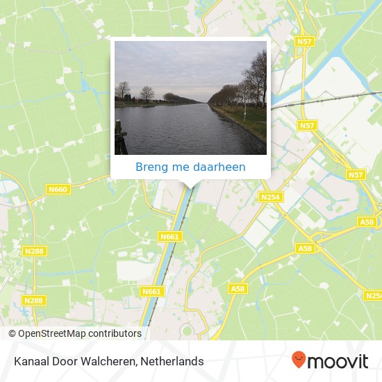 Kanaal Door Walcheren kaart