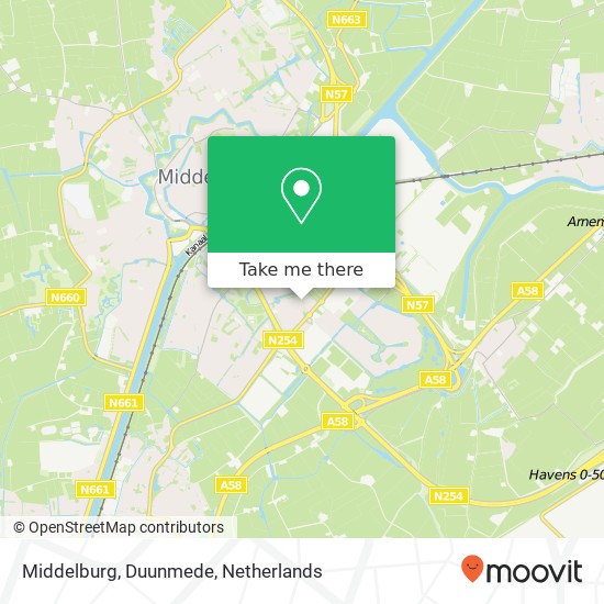 Middelburg, Duunmede kaart