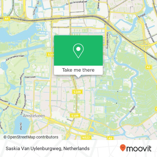 Saskia Van Uylenburgweg kaart