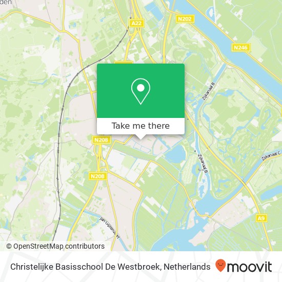 Christelijke Basisschool De Westbroek kaart