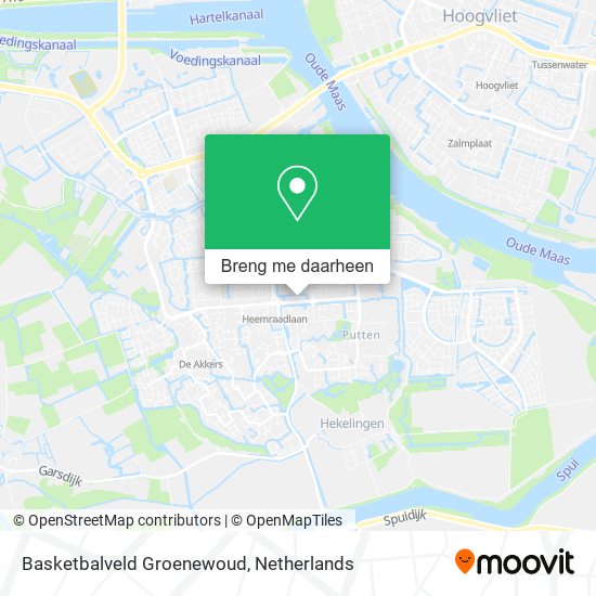 Basketbalveld Groenewoud kaart