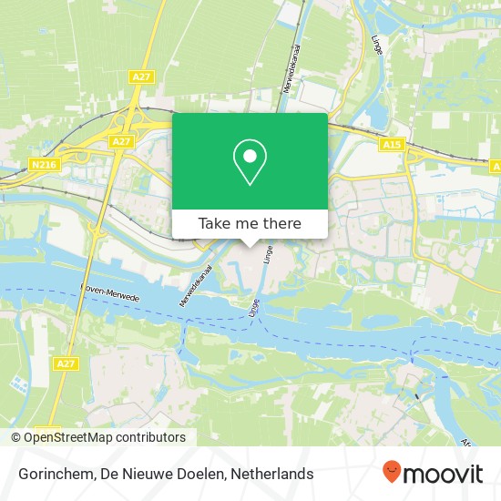 Gorinchem, De Nieuwe Doelen kaart