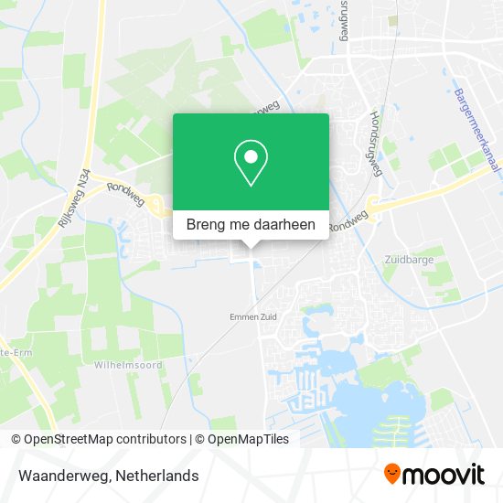 Waanderweg kaart