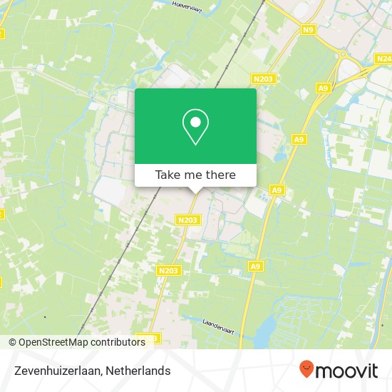 Zevenhuizerlaan kaart