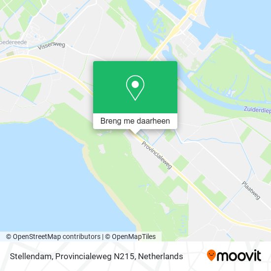 Stellendam, Provincialeweg N215 kaart