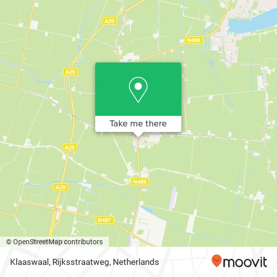 Klaaswaal, Rijksstraatweg kaart