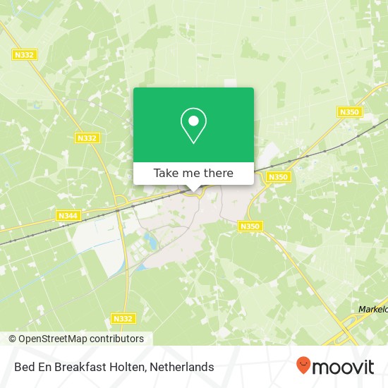 Bed En Breakfast Holten kaart