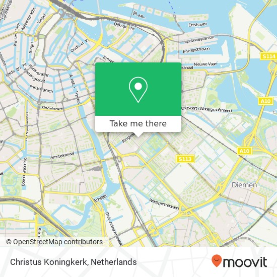 Christus Koningkerk kaart