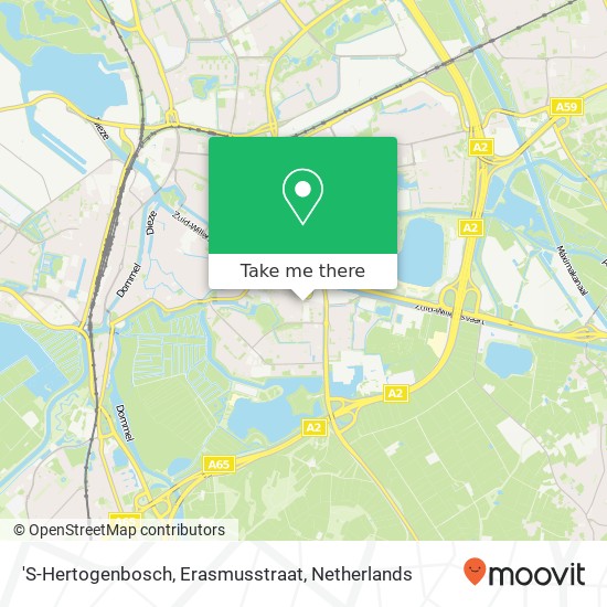 'S-Hertogenbosch, Erasmusstraat kaart