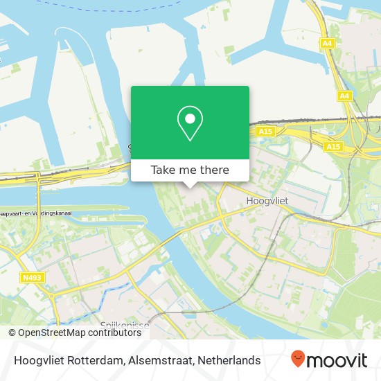 Hoogvliet Rotterdam, Alsemstraat kaart