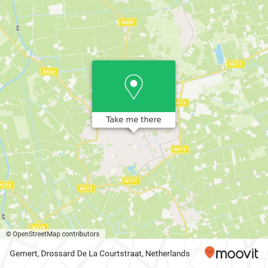 Gemert, Drossard De La Courtstraat kaart