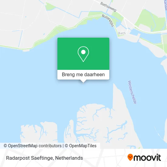 Radarpost Saeftinge kaart