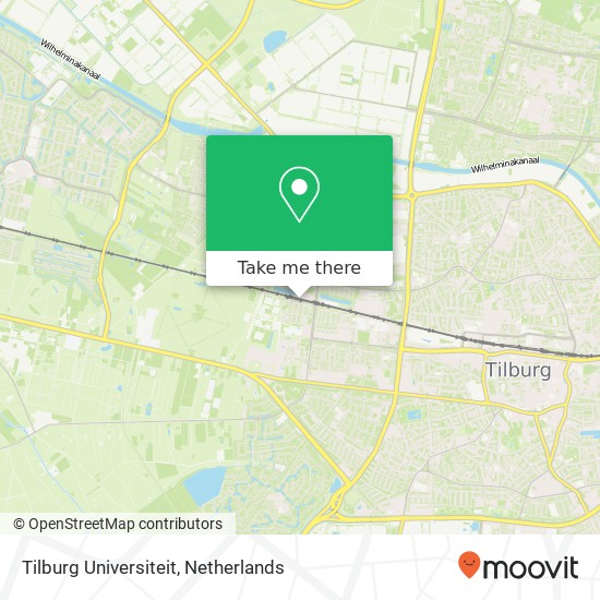 Tilburg Universiteit kaart