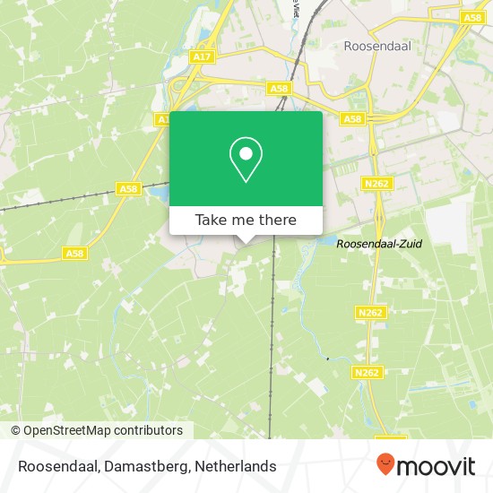 Roosendaal, Damastberg kaart