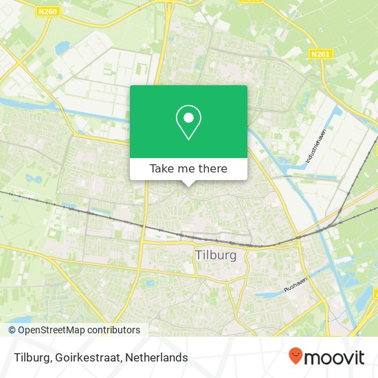 Tilburg, Goirkestraat kaart