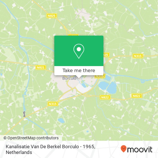 Kanalisatie Van De Berkel Borculo - 1965 kaart