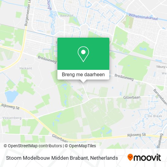 Stoom Modelbouw Midden Brabant kaart