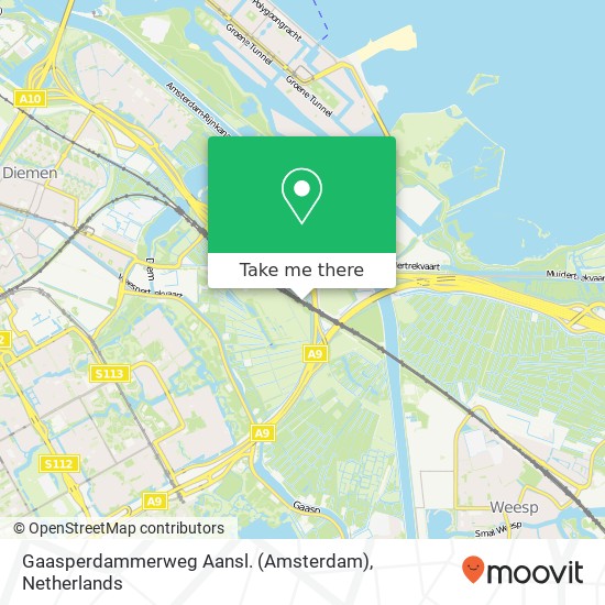 Gaasperdammerweg Aansl. (Amsterdam) kaart