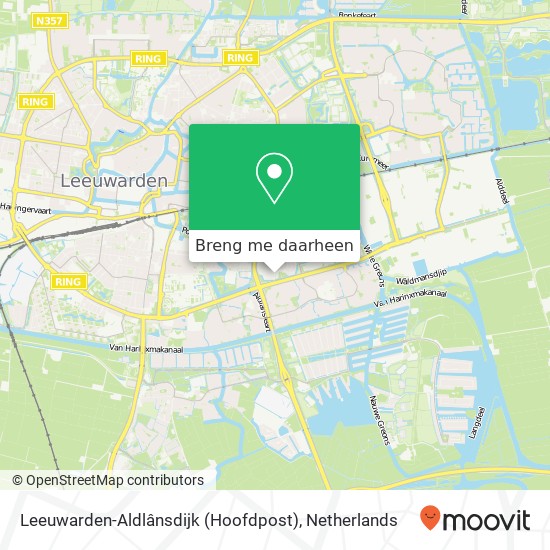 Leeuwarden-Aldlânsdijk (Hoofdpost) kaart