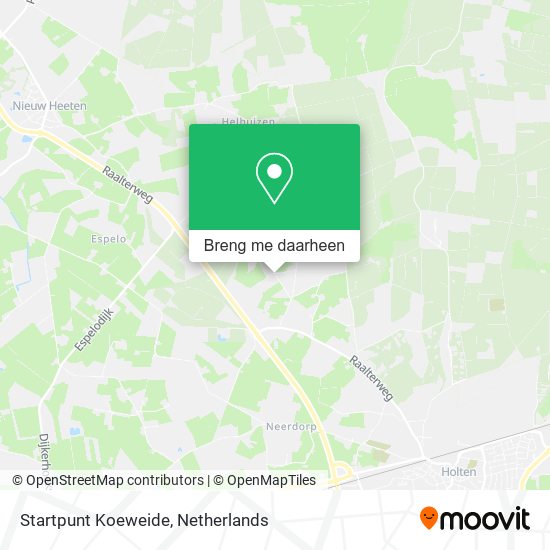 Startpunt Koeweide kaart