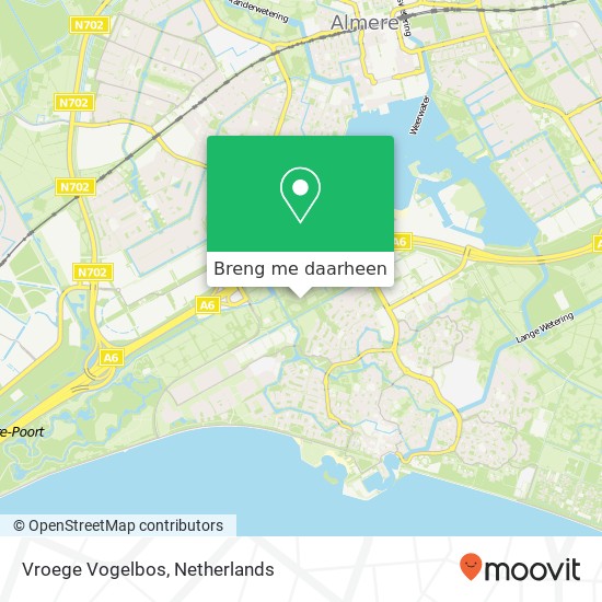 Vroege Vogelbos kaart