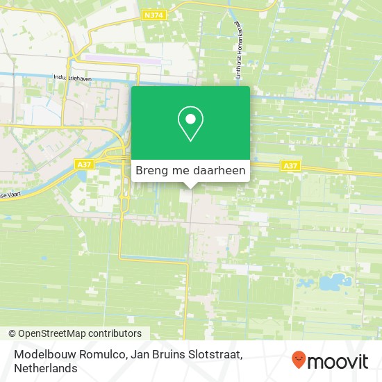 Modelbouw Romulco, Jan Bruins Slotstraat kaart