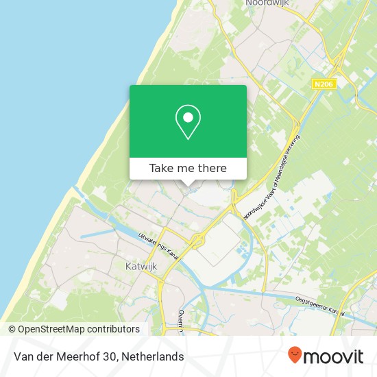 Van der Meerhof 30, 2221 Katwijk aan Zee kaart