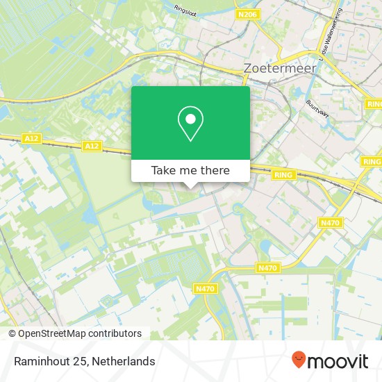 Raminhout 25, 2719 KM Zoetermeer kaart