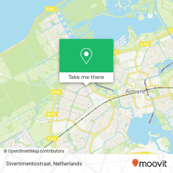 Divertimentostraat, 1312 EA Almere-Stad kaart