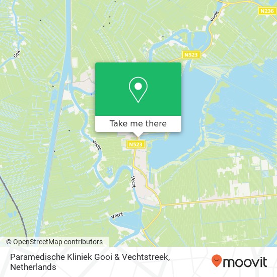 Paramedische Kliniek Gooi & Vechtstreek, Overmeerseweg 13 kaart