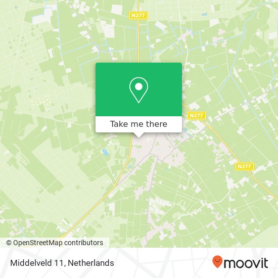 Middelveld 11, 5411 TJ Zeeland kaart