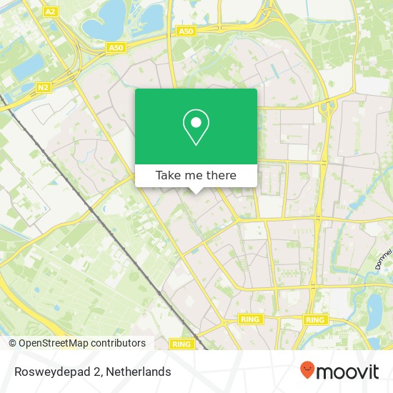 Rosweydepad 2, 5624 GX Eindhoven kaart