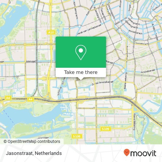 Jasonstraat, 1076 LM Amsterdam kaart