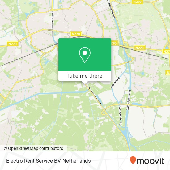 Electro Rent Service BV, Kanaaldijk Zuid West kaart