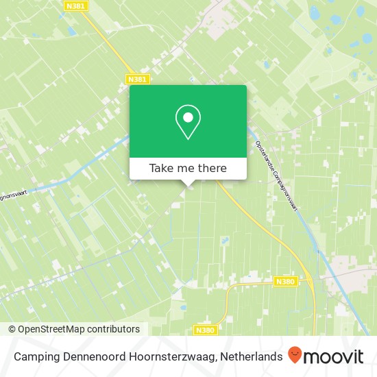 Camping Dennenoord Hoornsterzwaag kaart