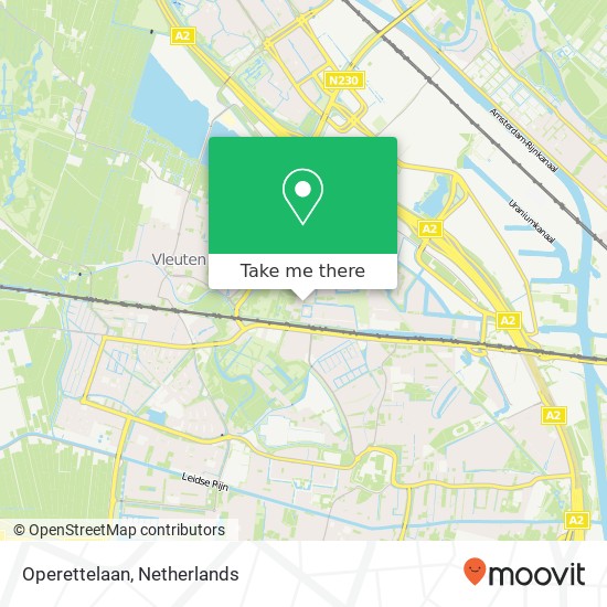 Operettelaan, 3543 BP Utrecht kaart