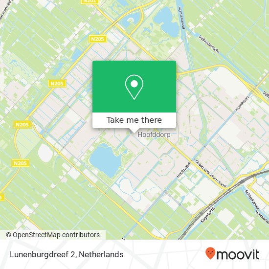 Lunenburgdreef 2, 2135 DN Hoofddorp kaart