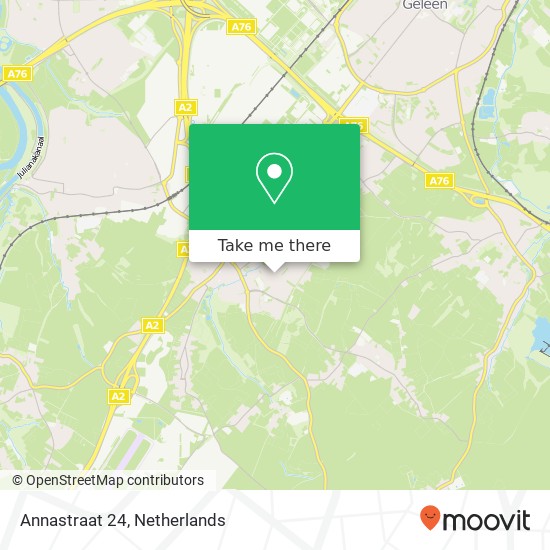 Annastraat 24, 6191 SZ Beek kaart