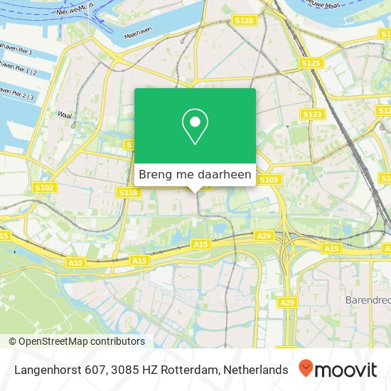Langenhorst 607, 3085 HZ Rotterdam kaart