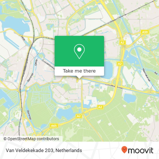 Van Veldekekade 203, 5216 KT 's-Hertogenbosch kaart