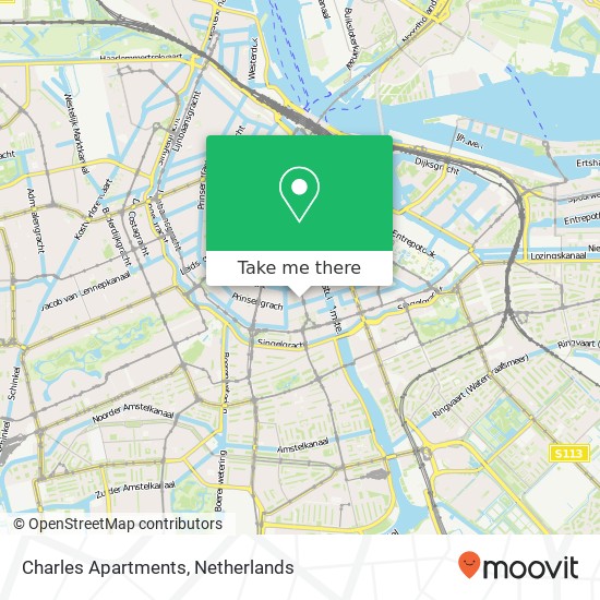 Charles Apartments, Amstelveld 17 kaart