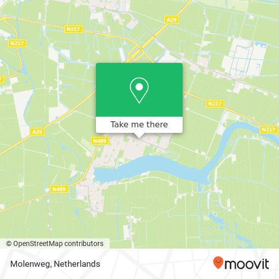 Molenweg, 3271 Mijnsheerenland kaart
