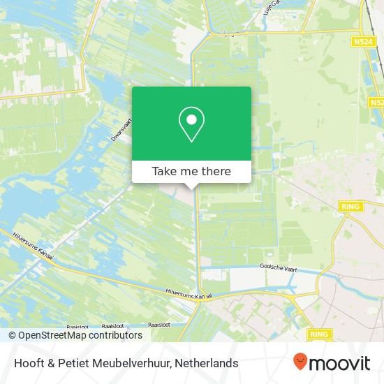 Hooft & Petiet Meubelverhuur, Zuidsingel kaart