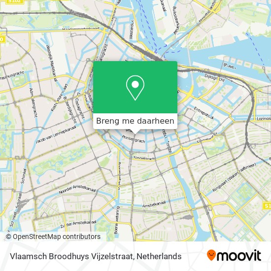 Vlaamsch Broodhuys Vijzelstraat kaart