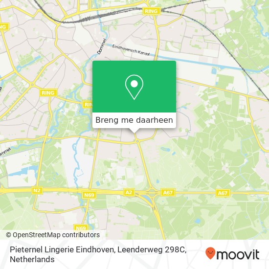 Pieternel Lingerie Eindhoven, Leenderweg 298C kaart