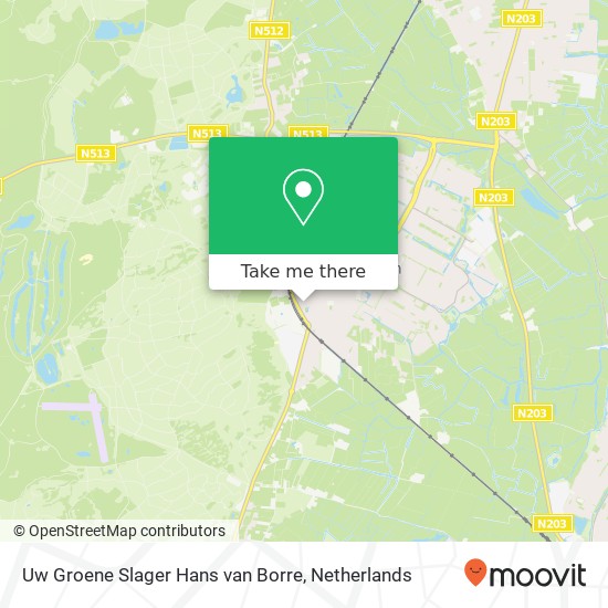 Uw Groene Slager Hans van Borre, Burgemeester Mooijstraat kaart