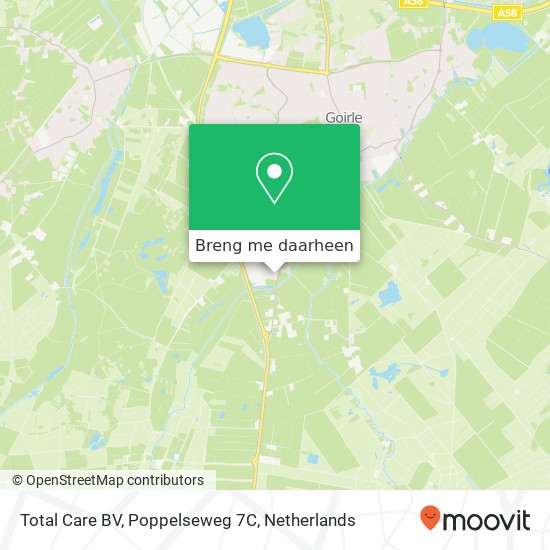 Total Care BV, Poppelseweg 7C kaart